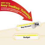 Permanent TrueBlock File Folder Labels with Sure Feed Technology, 0.66 x 3.44, Yellow/White, 30/Sheet, 50 Sheets/Box