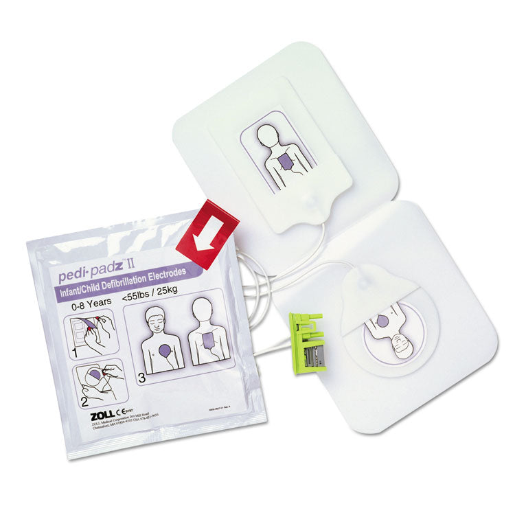 Pedi-Padz Ii Defibrillator Pads, Children Up To 8 Years Old, 2-Year Shelf Life