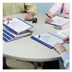 Clear Front Report Cover, Double-Prong Fastener,  0.5" Capacity, 8.5 x 11, Clear/Blue, 25/Box