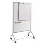 Impromptu Whiteboard Collaboration Screen, 36" x 60", White Surface, Gray Metal/Plastic Frame