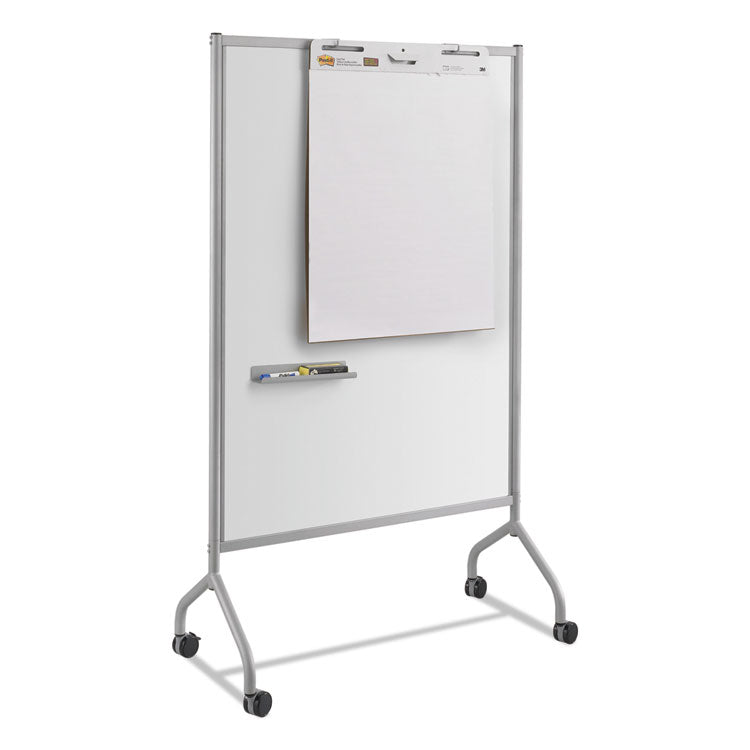 Impromptu Whiteboard Collaboration Screen, 36" x 60", White Surface, Gray Metal/Plastic Frame