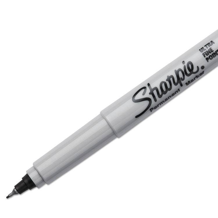 Ultra Fine Tip Permanent Marker, Ultra-Fine Needle Tip, Black, 5/Pack