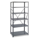 Commercial Steel Shelving Unit, Six-Shelf, 36w X 24d X 75h, Dark Gray