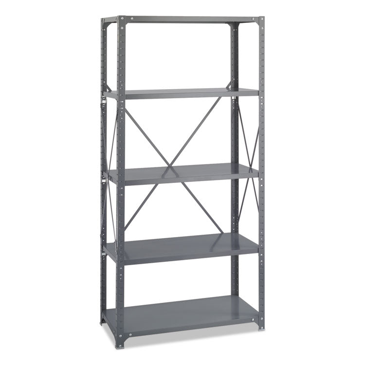 Commercial Steel Shelving Unit, Five-Shelf, 36w X 18d X 75h, Dark Gray