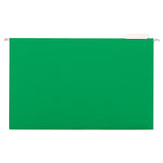 Deluxe Bright Color Hanging File Folders, Legal Size, 1/5-Cut Tabs, Bright Green, 25/Box