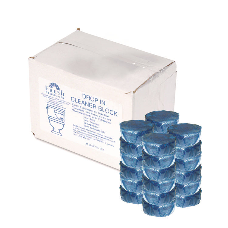 Drop-In Tank Non-Para Cleaner Block, Unscented, Blue, 24/box