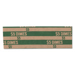 Flat Coin Wrappers, Dimes, $5, 1000 Wrappers/box