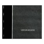 Hardcover Visitor Register Book, Black Cover, 9.78 X 8.5 Sheets, 128 Sheets/book