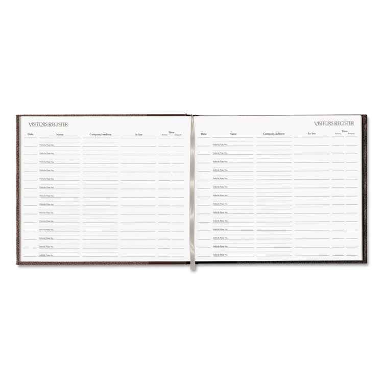Hardcover Visitor Register Book, Black Cover, 9.78 X 8.5 Sheets, 128 Sheets/book