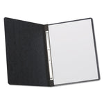 Heavyweight Pressguard And Pressboard Report Cover W/reinforced Side Hinge, 2-Prong Metal Fastener, 3" Cap, 8.5 X 11, Black