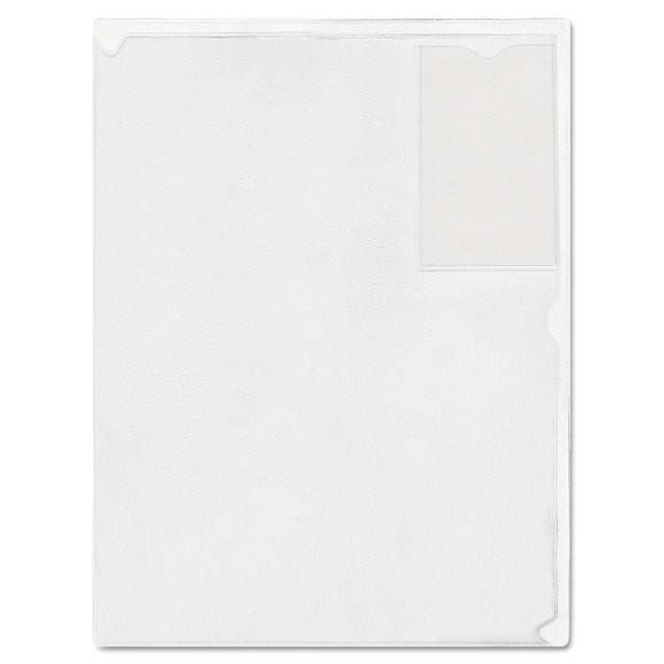 Kleer-File Poly Folder With Id Pocket, Letter Size, Transparent