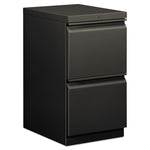 Brigade Mobile Pedestal, Left Or Right, 2 Letter-Size File Drawers, Charcoal, 15" X 19.88" X 28"