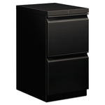 Brigade Mobile Pedestal, Left Or Right, 2 Letter-Size File Drawers, Black, 15" X 19.88" X 28"