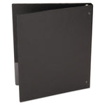 Economy Non-View Round Ring Binder, 3 Rings, 1" Capacity, 11 X 8.5, Black