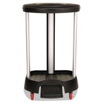 Premium Step-On Linen Hamper, 30 Gal, 20.38w X 22.25d X 37.88h, Aluminum/plastic, Black