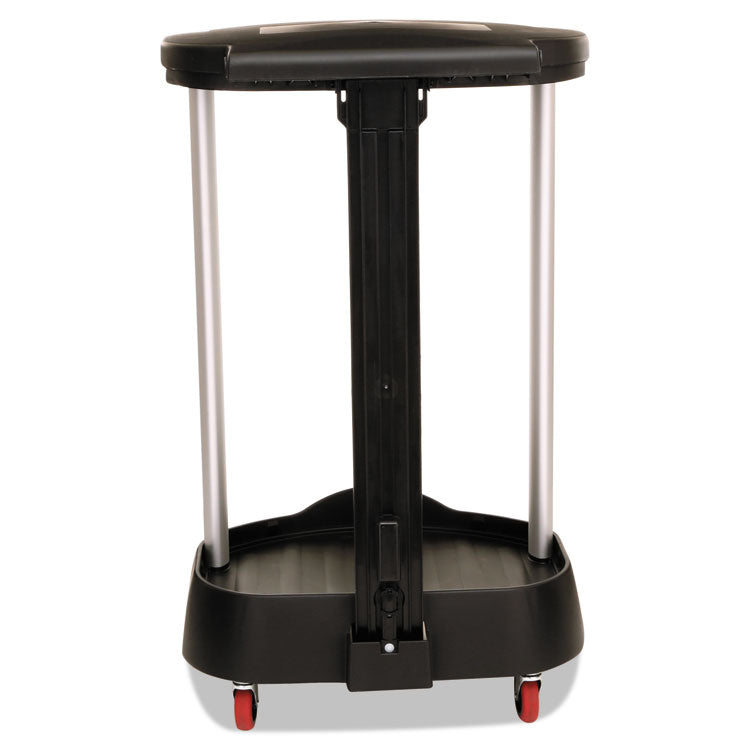 Premium Step-On Linen Hamper, 30 Gal, 20.38w X 22.25d X 37.88h, Aluminum/plastic, Black