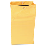 Zippered Vinyl Cleaning Cart Bag for Rubbermaid Commercial 6173-88, 24 gal, 17.25" x 10.5" x 30.5", Yellow