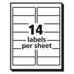 Matte Clear Easy Peel Mailing Labels W/ Sure Feed Technology, Inkjet Printers, 1.33 X 4, Clear, 14/sheet, 25 Sheets/pack