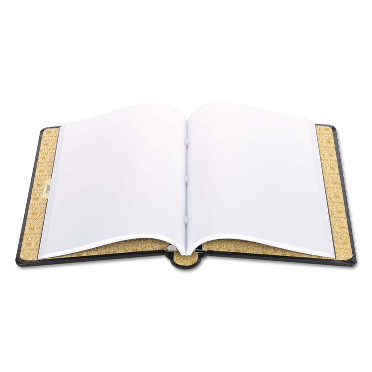 Looseleaf Corporation Minute Book, 1-Subject, Unruled, Black/Gold Cover, (250) 14 x 8.5 Sheets