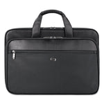 Classic Smart Strap Briefcase, Fits Devices Up to 16", Ballistic Polyester, 17.5 x 5.5 x 12, Black