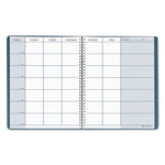 Recycled Teacher's Planner, Weekly, Two-Page Spread (seven Classes), 11 X 8.5, Blue Cover