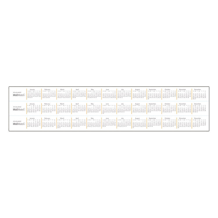 Wallmates Self-Adhesive Dry Erase Monthly Planning Surfaces, 24 X 18, White/gray/orange Sheets, Undated