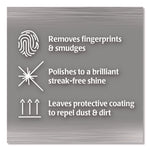 Stainless Steel Wipes, 1-Ply, 7 x 8, White, 30/Canister