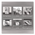 Stainless Steel Wipes, 1-Ply, 7 x 8, White, 30/Canister