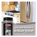 Stainless Steel Wipes, 1-Ply, 7 x 8, White, 30/Canister, 4 Canisters/Carton