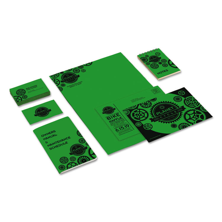 Color Cardstock, 65 lb Cover Weight, 8.5 x 11, Gamma Green, 250/Pack