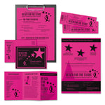 Color Cardstock, 65 lb Cover Weight, 8.5 x 11, Fireball Fuchsia, 250/Pack