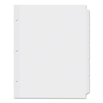 Self-Tab Index Dividers, 5-Tab, 11 X 8.5, White, 36 Sets