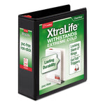 XtraLife ClearVue Non-Stick Slant-D Ring Binder, 3 Rings, 3" Capacity, 11 x 8.5, Black