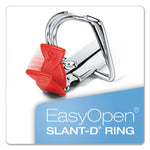 Freestand Easy Open Locking Slant-D Ring Binder, 3 Rings, 4" Capacity, 11 X 8.5, White