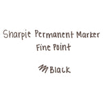 Fine Tip Permanent Marker, Fine Bullet Tip, Black, 5/pack