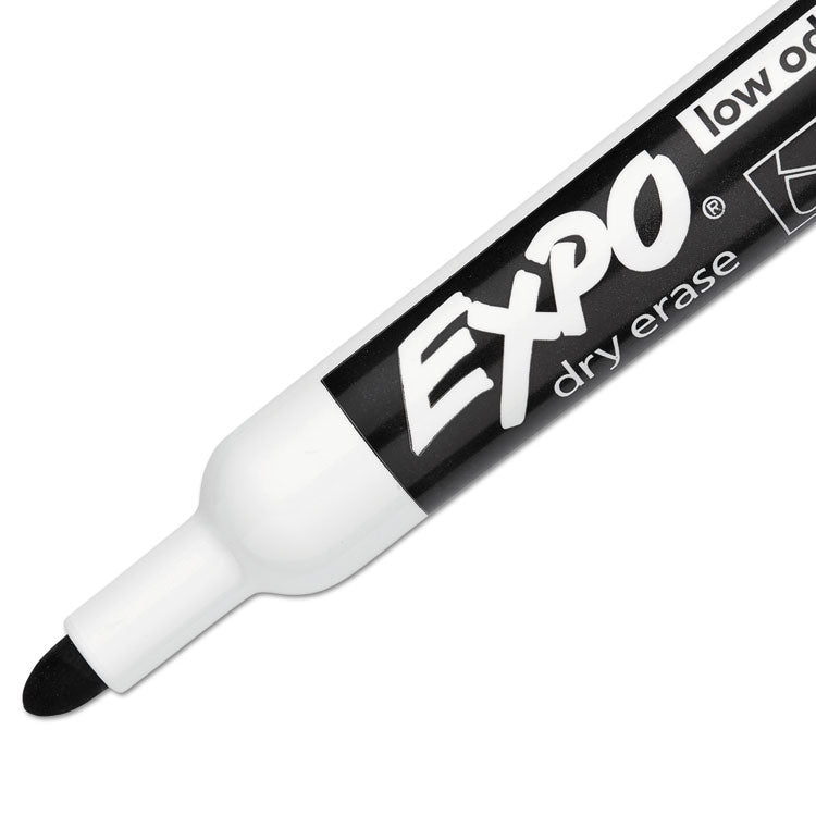 Low-Odor Dry-Erase Marker, Medium Bullet Tip, Black, Dozen