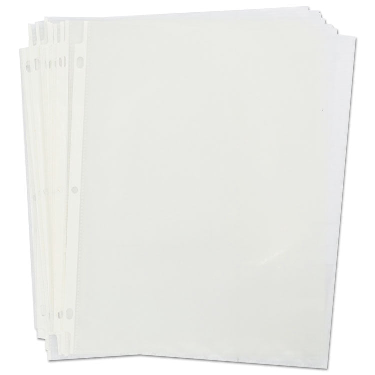 Deluxe Heavyweight Sheet Protector, Side: 3-Hole Punched, Top Load 8.5 x 11 Insert, Nonglare Clear Front, 50/Pack