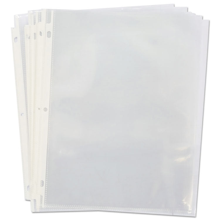 Standard Sheet Protectors, Medium-Duty, Side: 3-Hole Punched, Top Load 8.5 x 11 Insert, Clear Front, 100/Box