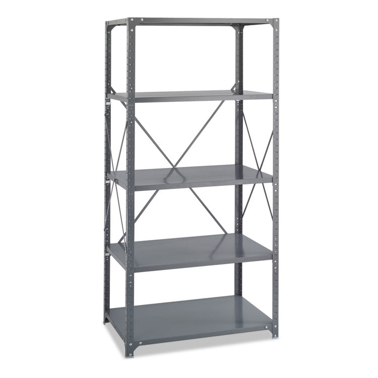Commercial Steel Shelving Unit, Five-Shelf, 36w X 24d X 75h, Dark Gray