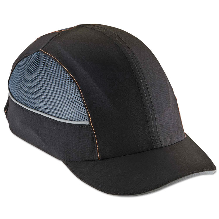 Skullerz 8960 Bump Cap with LED Lighting, Short Brim, Black