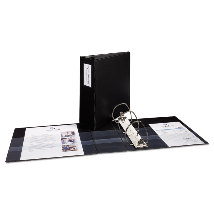 Durable Non-View Binder With Durahinge And Ezd Rings, 3 Rings, 4" Capacity, 11 X 8.5, Black, (8802)