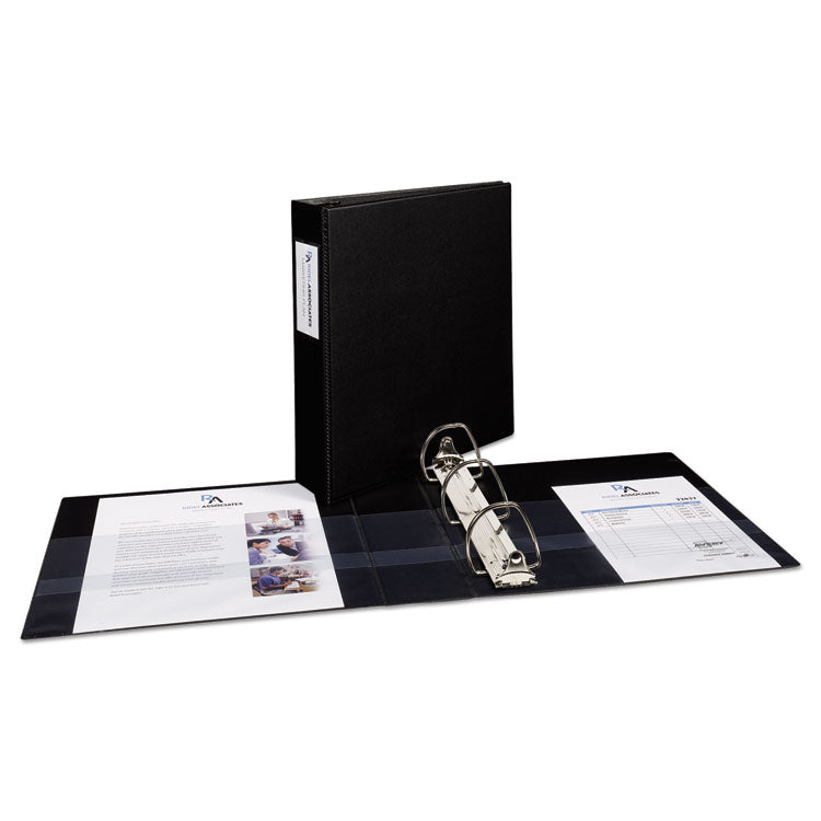 Durable Non-View Binder With Durahinge And Ezd Rings, 3 Rings, 2" Capacity, 11 X 8.5, Black, (8502)