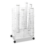 Wire Roll Files, 24 Compartments, 21w X 14.25d X 31.75h, White
