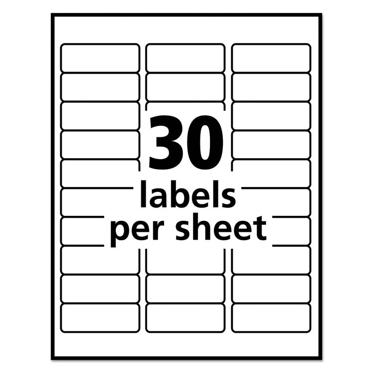 Repositionable Address Labels w/SureFeed, Inkjet/Laser, 1 x 2.63, White, 750/BX