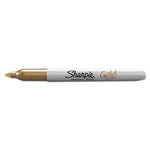 Metallic Fine Point Permanent Markers, Fine Bullet Tip, Gold-Silver-Bronze, 6/pack