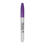 Fine Tip Permanent Marker, Fine Bullet Tip, Purple, Dozen