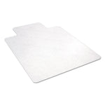 All Day Use Non-Studded Chair Mat For Hard Floors, 45 X 53, Wide Lipped, Clear