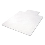 All Day Use Non-Studded Chair Mat For Hard Floors, 45 X 53, Wide Lipped, Clear