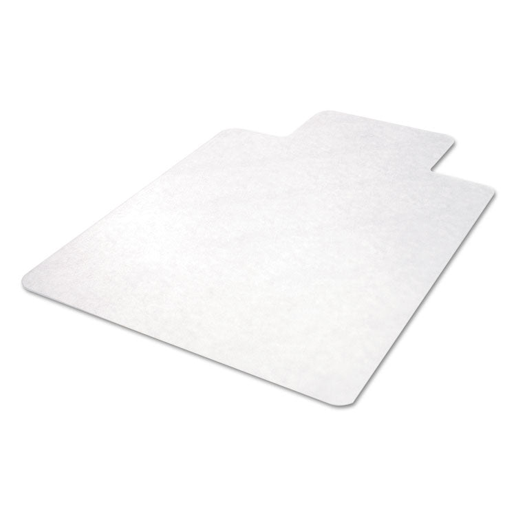 All Day Use Non-Studded Chair Mat For Hard Floors, 45 X 53, Wide Lipped, Clear