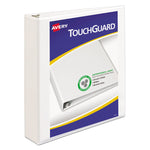 Touchguard Protection Heavy-Duty View Binders With Slant Rings, 3 Rings, 1.5" Capacity, 11 X 8.5, White